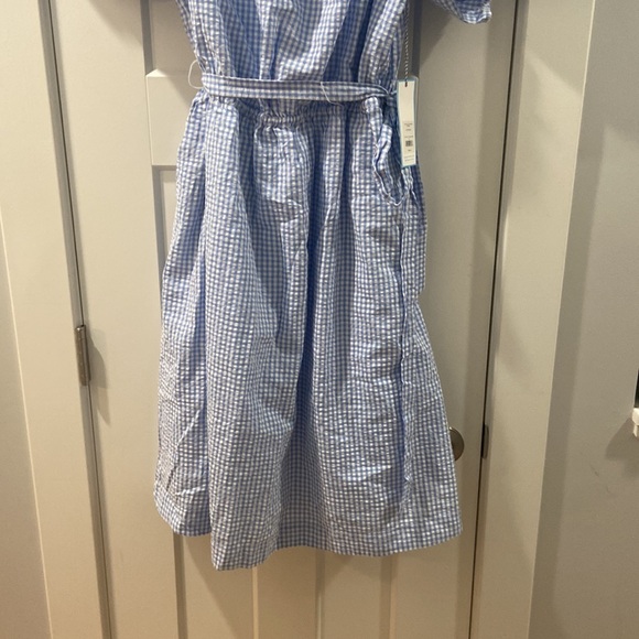Draper James Rsvp Puff Sleeve Blue White Gingham Midi Dress Size 1x NWT - Picture 8 of 9